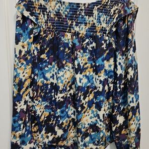 Zac and Rachel Teal and Purple top